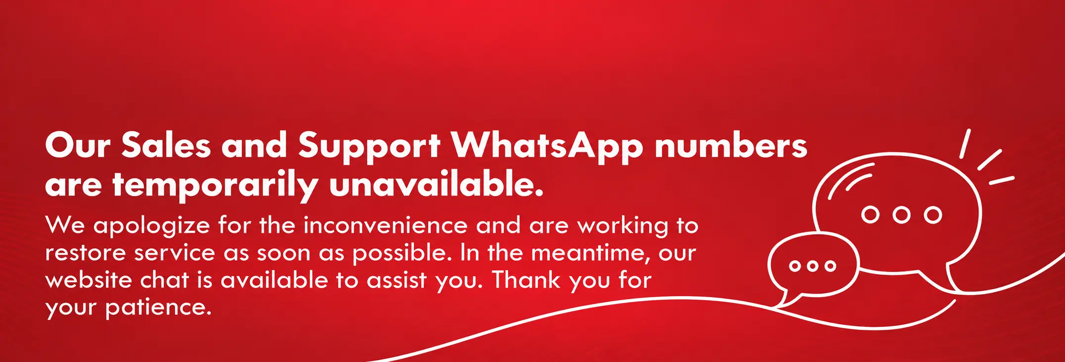 WhatsApp Unavailable